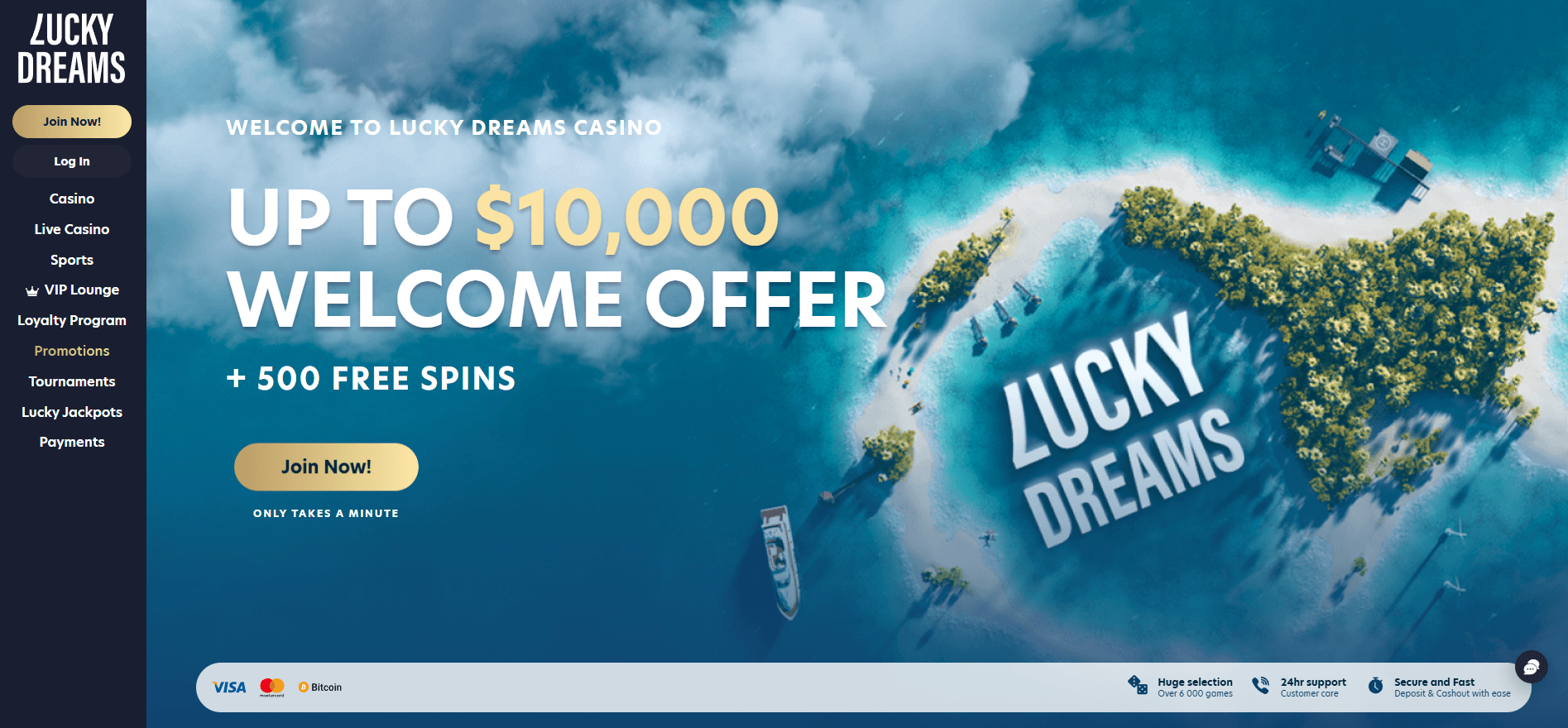 luckydreams online casino main page